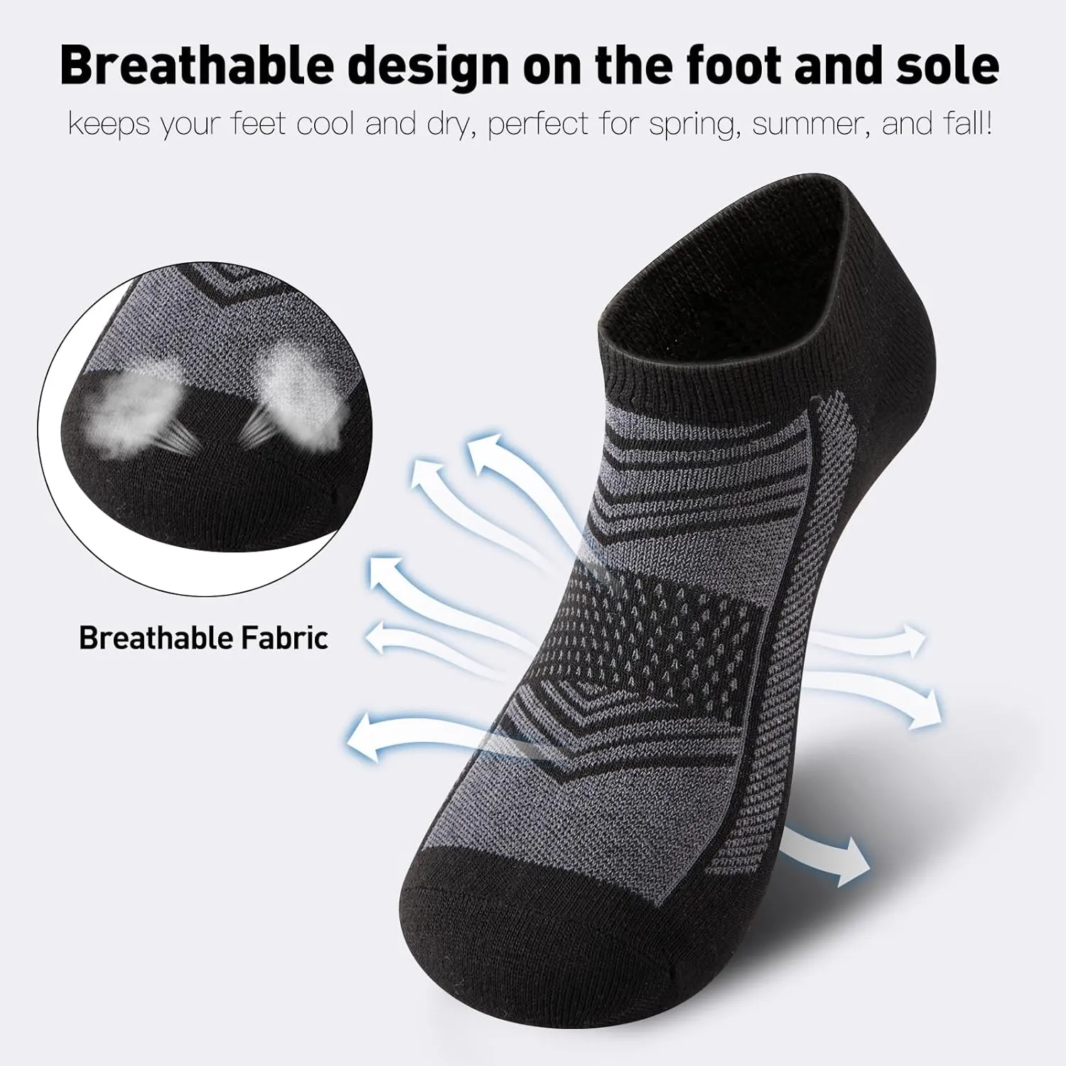 15 Pairs Lightweight Low Cut Socks Men/Women - Breathable Bulk Thin No Show Socks for Men Value Classical Pack