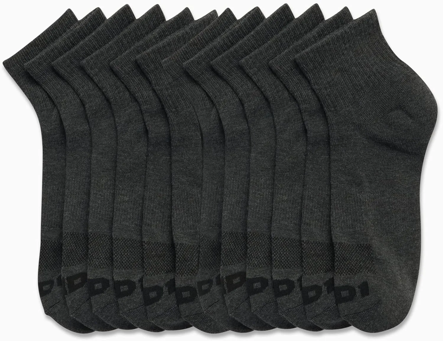 AND1 Mens Quarter Socks - 12 Pack Moisture Wicking Breathable Cushioned Athletic Performance Ankle Socks for Men (6-12.5)