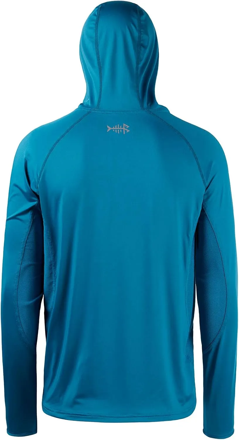 BASSDASH UPF 50  Men??s Long Sleeve Fishing Shirt with Mask UV Neck Gaiter Hoodie