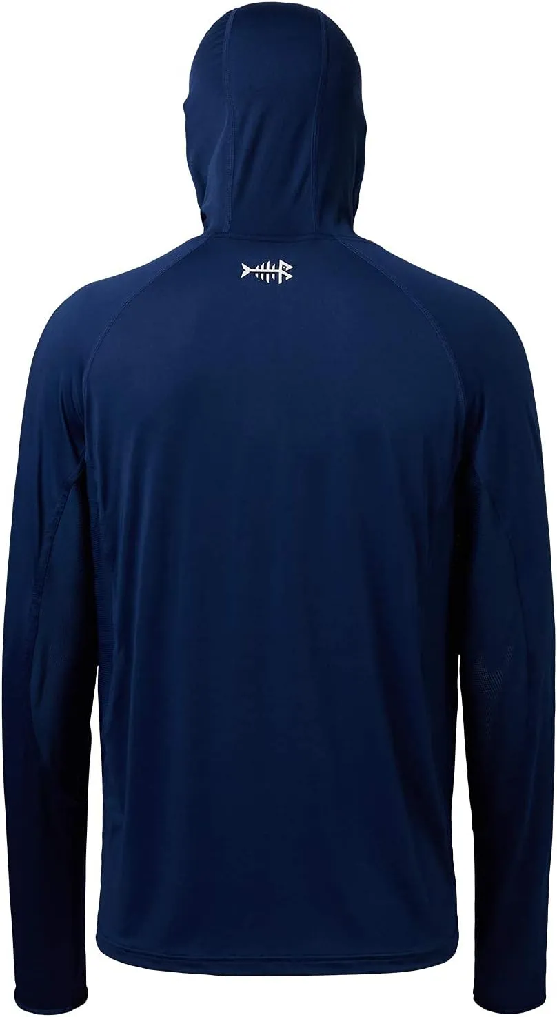 BASSDASH UPF 50  Men??s Long Sleeve Fishing Shirt with Mask UV Neck Gaiter Hoodie