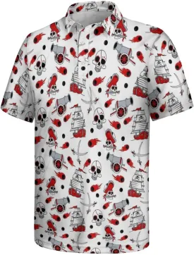 Golf Shirts for Men Funny Golf Polo Shirts Short Sleeve Polo Shirts Moisture Wicking Performance Golf Outfits