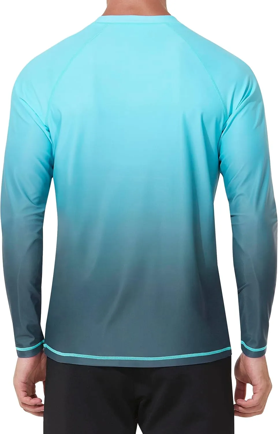 Mens Rash Guard UPF 50  Swim Shirts UV Sun Protection T-Shirt Quick Dry Long Sleeve Beach Shirts for Fishing