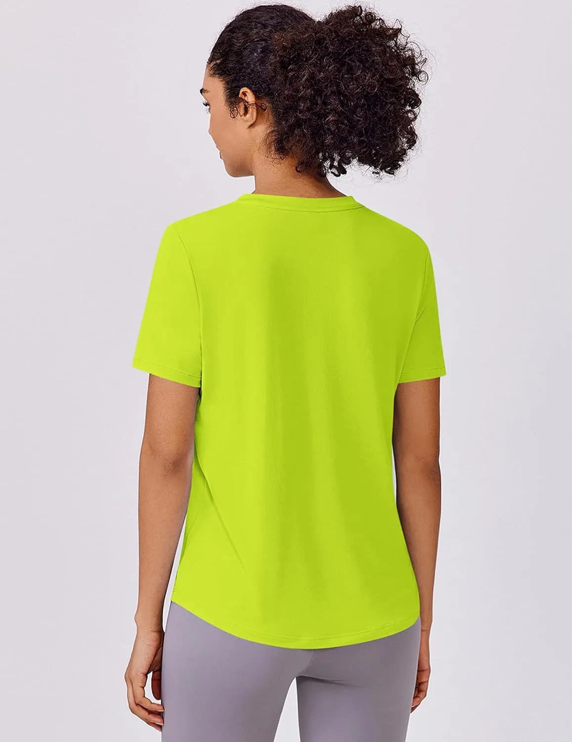 PINSPARK Soft Workout Tops for Women Short Sleeve UV Protection Shirt Quick Dry Athletic Swim Exercise Hiking Travel Shirts