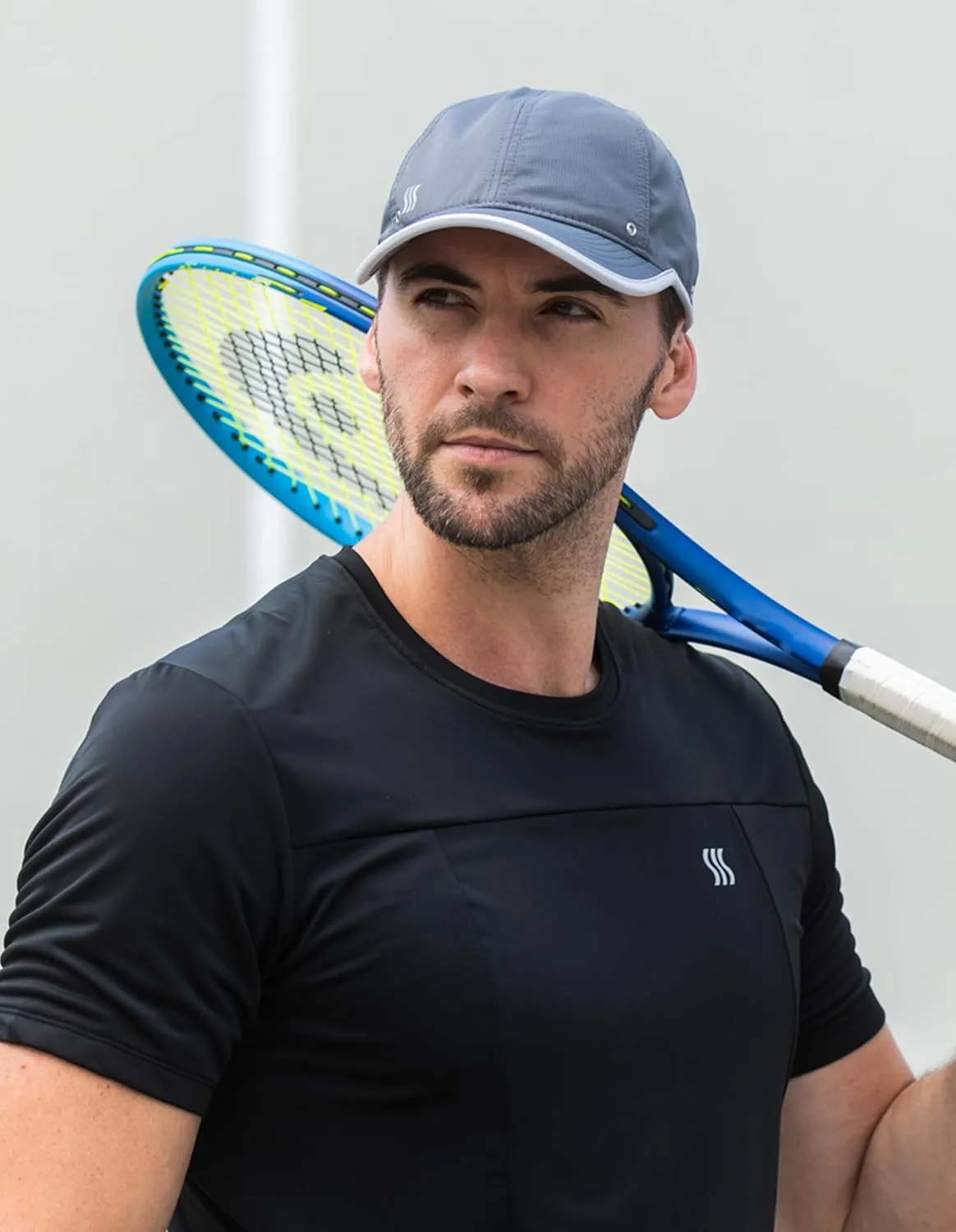 SAAKA Lightweight Sports Hat for Men. Fast Drying, Stays Cools. Best for Running, Tennis, Golf & Working Out.