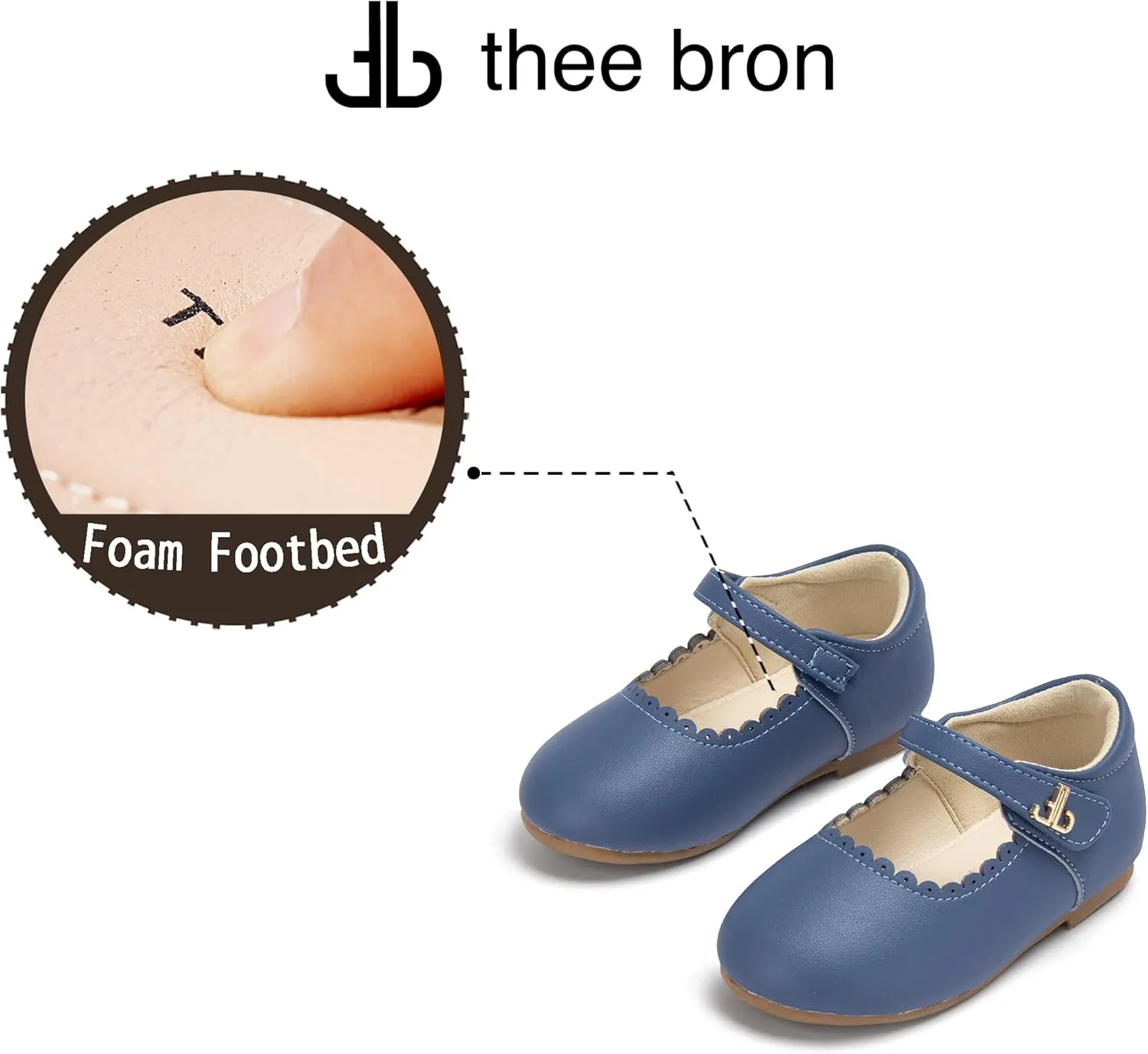 THEE BRON Toddler Mary Janes | Arch Support Leather Princess Shoes | Birthday Party Flats